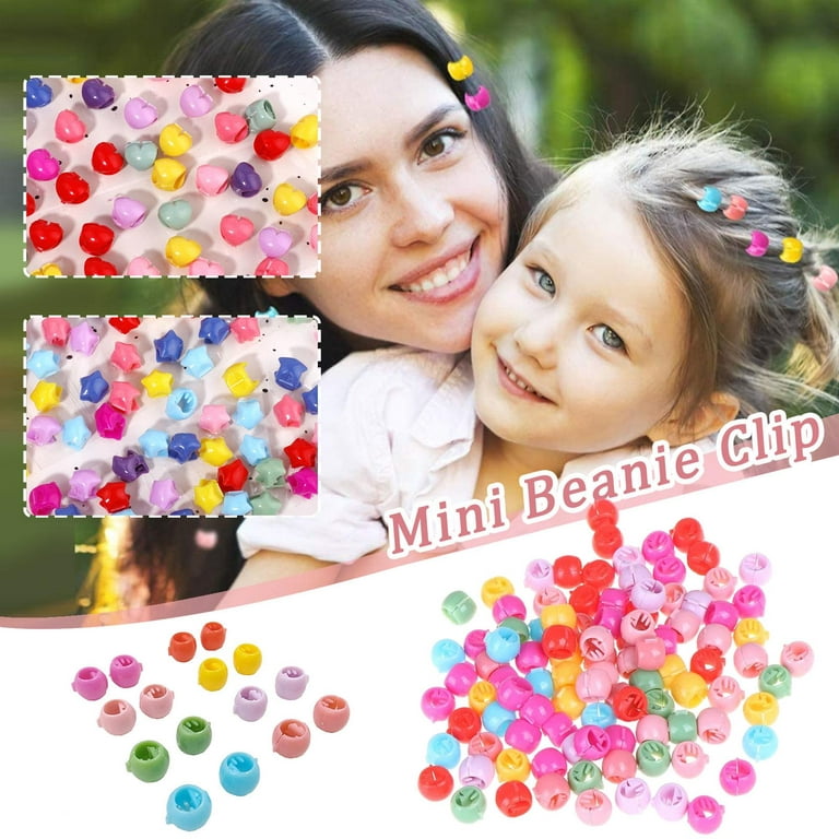 Mini Hair Claw Clips For Womens Girls Cute Candy Colors Beads Headwear☆