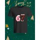 thumbnail image 1 of Funny 67 Number Christmas Element Printed Unisex T-Shirt Fashion Casual Top with Festive Atmosphere, 1 of 6