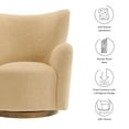 thumbnail image 2 of Montrose Swivel Accent Chair in Ivory Walnut, 2 of 9