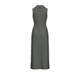 thumbnail image 5 of APEXFWDT Summer Casual Maxi Dress for Women V Neck Sleeveless Long Sundress Beach Vacation Dresses with Pockets,XXL,Gray, 5 of 6