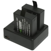 Wasabi Power Battery (2-Pack) and Dual Charger for SJCAM SJ4000, SJ5000 and 1080P, 4K Action Cameras