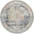 thumbnail image 3 of Bliss Rugs Vintage Traditional Oriental Round Rug for Living Room, Dining Room | Gray, 7'10''Round, 3 of 5