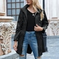 thumbnail image 3 of Chaqueta impermeable para mujer, impermeable, transpirable con capucha, ligera, plegable, chaqueta de transición, chaqueta para exteriores con cintura ajustable con cordón, 3 of 5