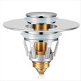 thumbnail image 1 of Tapón de Lavabo Universal para Desagüe de Baño, Compatible para Orificios de Drenaje Estándar de EE. UU. de 2,8 A 3,8 cm., 1 of 5