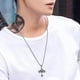 thumbnail image 3 of Fashion Vintage Flame Cross Pendant Necklace For Women Men Long Chain Punk Goth Trendy Accessories Choker Gothic Jewelry, 3 of 5