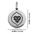 thumbnail image 2 of Stainless Steel Mythical Yeti Head Round Medallion Keychain Circle Ring, 2 of 2