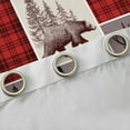 thumbnail image 4 of Homewish Boys Girls Safari Deer Bear Blackout Curtains Set of 2 (52x84 Each),Jungle Animal Hunting Window Curtains,Grey Red Curtains and Drapes,Breathable Home Decor, 4 of 6