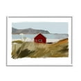 thumbnail image 3 of Stupell Industries Lakeside Rural Red House Distant Mountain View Painting White Framed Art Print Wall Art, Design by J. Weiss, 3 of 5