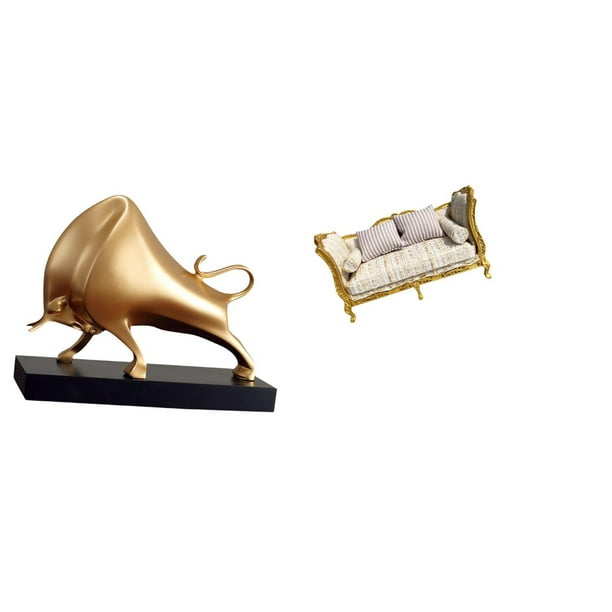 Escultura De Toro, Decoración Del Hogar, Artesanía De Mesa, Estatua Abstracta De Buey, Figura De Ganado Para Escritorio, Sala De Estar, Dormitorio, Entrada, Casa De Muñecas, Sofá De Madera