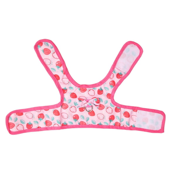Rabbit Harness Dress, Printing Dyeing Soft Comfortable Polyester Nylon Pet Rabbit Dresses Pink with Tow Rope for Guinea Pig S,M,L