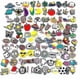 thumbnail image 1 of 100 Pcs Different Shoe Charms For Shoe & Wristband Bracelet Decoration (100pcs), 1 of 4