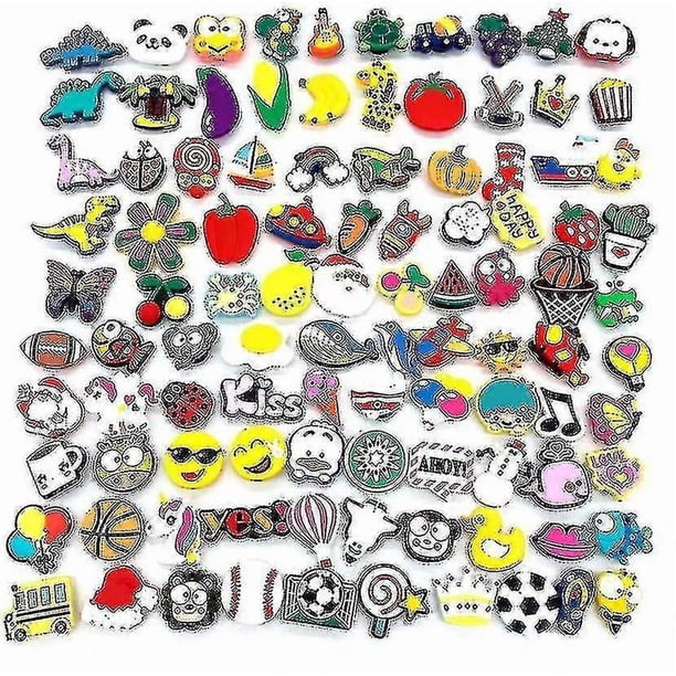 100 Pcs Different Shoe Charms For Shoe & Wristband Bracelet Decoration (100pcs)