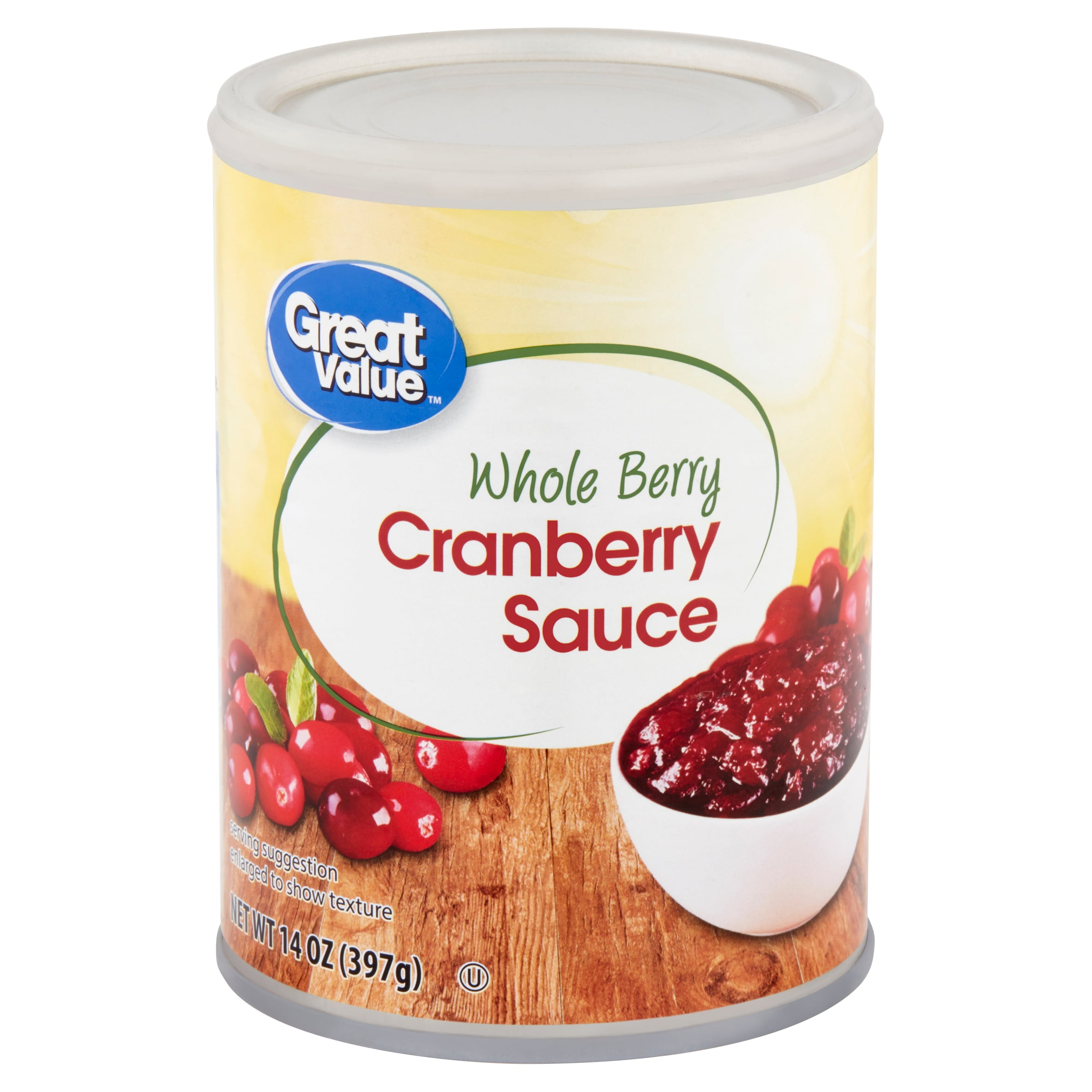 Great Value Whole Berry Cranberry Sauce, 14 oz