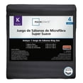 thumbnail image 1 of Juego De Sábanas Mainstays King Size Liso Gris Oxford, 1 of 4
