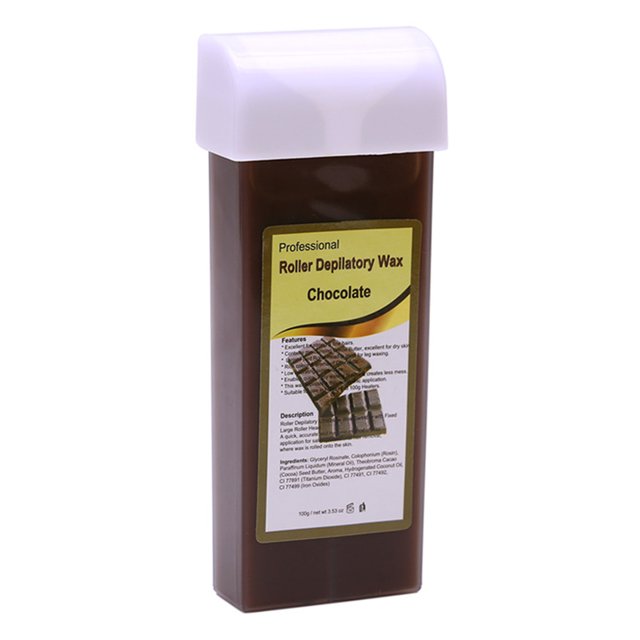 Graflsoa Rouleau de Cire Chaude pour Épilation 100 g avec Multiples Parfums, Doux et Efficace pour Toutes les Parties du Corps, Saveur Chocolat Incluse