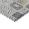 thumbnail image 3 of Addison Rugs Mayfield Premium Machine Washable Transitional Geometric Gray Runner Rug, 2'3" X 7'6" Machine Washable Transitional Geometric Gray Oversized Sherpa Throw Blanket, 3 of 6