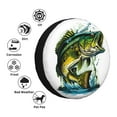 thumbnail image 4 of Fuzoiu Big bass fish Print Universal Spare Tire Cover with Buckle Strap, Waterproof Wheel Covers for Jeep, Trailer, RV, Truck and All Car-15 inch, 4 of 6