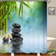 thumbnail image 3 of Juego de 4 cortinas de ducha Zen Spa con alfombras, cortina de ducha de tela blanca impermeable, flor de loto blanca, orquídea morada, piedra verde, bambú, lago, jardín, meditación espiritual,, 3 of 7
