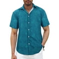thumbnail image 3 of GENTS BLISS Short Sleeve Men Hawaiian Shirts Floral Print Button Down Shirts for Men Casual Beach Shirts, 3 of 7