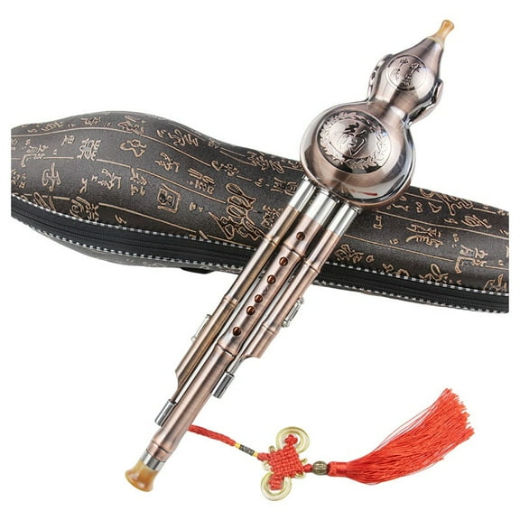Professional Hulusi, with carrying box B-flat key, Hulusi gourd cucurbit flute for beginners, traditional Chinese instrument, musical self-study