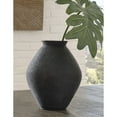 thumbnail image 2 of Signature Design by Ashley Hannela Vase, 12" Tall, Antique Brown, Ribbed Polyresin Finish, Home Décor Accent, 2 of 6