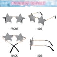 thumbnail image 4 of 7 pares de gafas de sol sin montura con forma de estrella, actividad especial con pentagrama, 4 of 5