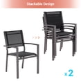 thumbnail image 5 of CHYVARY Outdoor Textilene Dining Chairs Set of 2, Waterproof Stackable Chairs, Suitable for Patio, Backyard and Garden, Black, 5 of 6