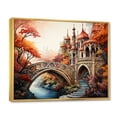 thumbnail image 2 of Designart "Orange Bridge curious Archway" Architecture Floater Framed Wall Art Print, 2 of 7