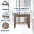 thumbnail image 5 of Yiwa HDPE Shower Bench with Storage Shelf - Waterproof Bath Stool, Non-Slip Spa Seat for Elderly, Indoor/Outdoor (Space-Saving, 330lb Capacity), 5 of 7