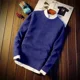 thumbnail image 3 of Suéteres de negocios lisos con cuello redondo para hombre, ropa de punto, suéteres para hombre, cuello redondo, color sólido, diseñador de lujo, prendas de punto, cuello, 3 of 5