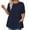 Dark Blue, variant on Sweet Home Farm Short Sleeve Shirts for Women Plus Size Tops Summer Petal Casual Tshirts Tunic Blouses T Shirts for Women Dark Blue