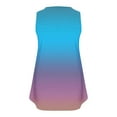 thumbnail image 4 of WMTBSRSW Plus Size Tops for Women Sleeveless Button Down Gradient Tunics Blouses Casual Loose Fit Vacation Beach Tank Tops Summer 2024, 4 of 4
