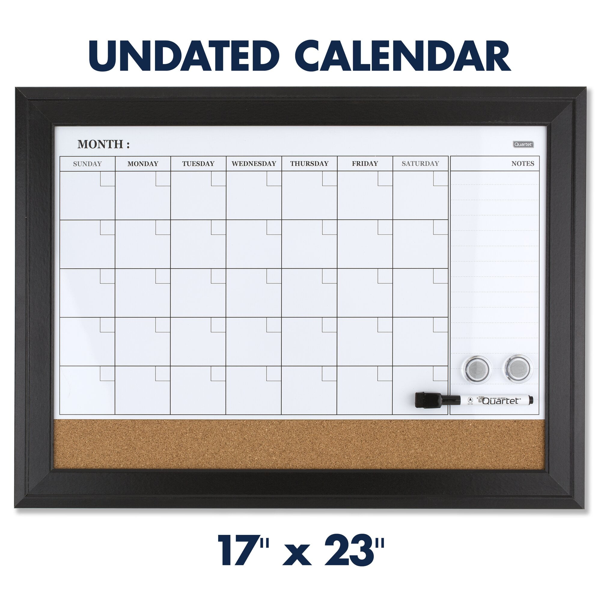 Quartet calendrier effaçable à sec (1 unité) - dry erase calendar