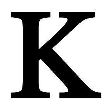 Metal Letter K Letter K Black METAL 12 Inch Wrought Iron Signage Home Wall Art Plaque Name Sign Decoration ()