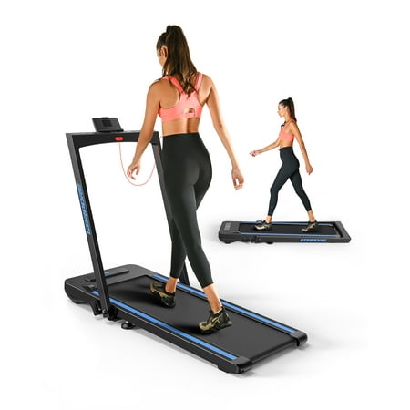 GORPORE Folding Treadmill, 2 in 1 Walking & Running Electric Treadmill, 2.5HP Walking Jogging Machine for Home Office with Remote Control
