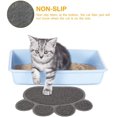 thumbnail image 4 of Tapis de litière pour chat Tapis antidérapant Forme de pate Alimentation Eau Tapis de table Tapis pour chien Pet Cat Kitty, 30 * 40cm (Gris), 4 of 5