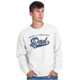 thumbnail image 4 of World's Greatest Dad Number 1 Father Men's Big & Tall Crewneck Sweatshirt Brisco Brands 3X, 4 of 5