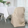 thumbnail image 4 of BalsaCircle Nude Solid Polyester Folding Flat Chair Cover Slipcover Party Wedding, 4 of 8