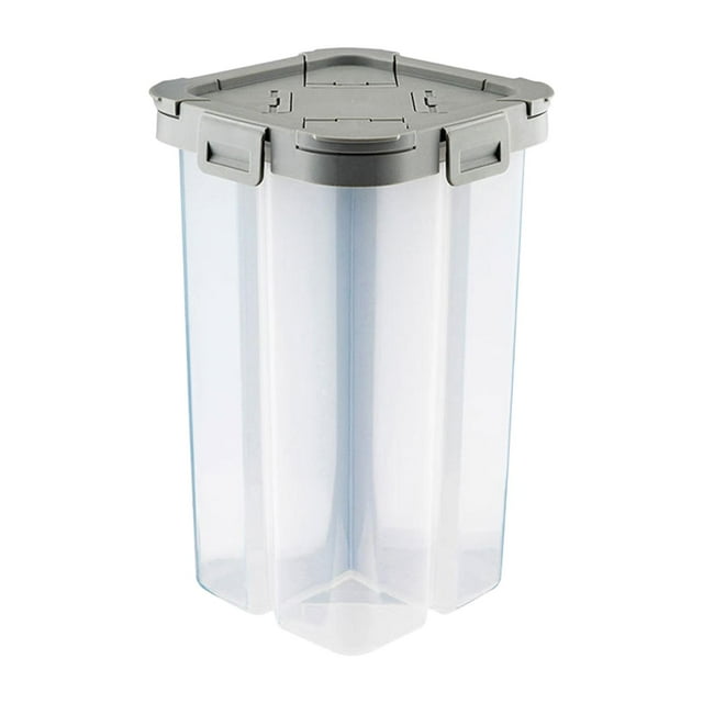 Contenedor hermético para almacenar cereales, 2,3 l, para arroz y granos, para almacenar alimentos. Gris