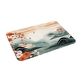 thumbnail image 2 of DouZhe Doormat Non-Slip Washable Floor Mat, Indoor Area Rug Oriental Style Watercolor Waves Pattern Carpet, 24x16 inches, 2 of 7