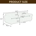 thumbnail image 4 of YINGYING  89" Cloud Sofa Couch, Modern 3 Seater Couch with Spring-Wrapped Cushions & Metal Feet & 4 Throw Pillows for Living Room Bedroom, 4 of 8