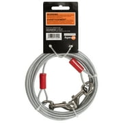 Aspen Pet Heavy Duty Dog Tie-Out Galvanized Steel Cable, 20 Long for Dogs Up To 100 lb, Silver