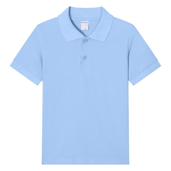Girls Polo Shirt School Uniform Polo for Girls Soft School Uniform for Girls Polo for Daily and School Wear Light Blue 120