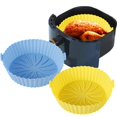 thumbnail image 2 of Pot en Silicone pour Friteuse à Air Chaud Réutilisable Coloré pour Four à Friteuse à Air et Micro-Ondes, 2 of 9