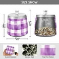 thumbnail image 2 of Yayeee Ashtray with Lid for Cigarette Smokeless Stainless Steel Home Ash Holder, Purple and White Pattern, 2 of 7