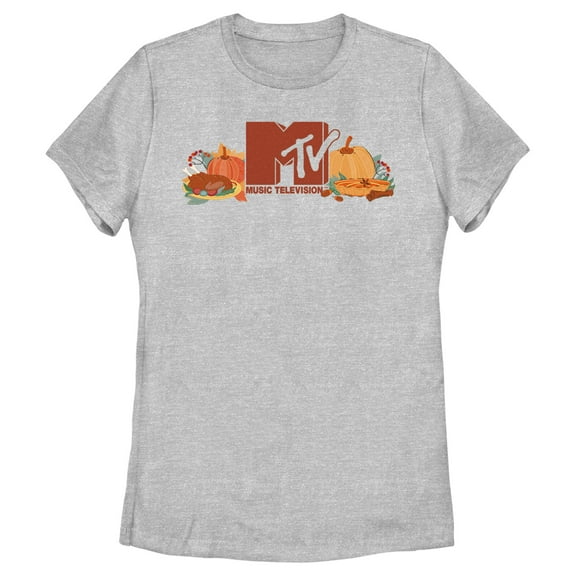 Women's MTV Fall Logo Graphic Tee Athletic Heather Small