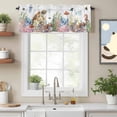 thumbnail image 2 of Summer Ocean Valance Curtain Sea Turtle Coral Fish Seahorse Jellyfish Window Valances Rod Pocket Short Curtains Window Treatments for Kitchen Bedroom Bathroom Laundry 60" x 14", 2 of 9