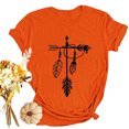thumbnail image 3 of Dadaria Matters Tee pour Femmes Chemise Orange Manches Courtes T-Shirt Col Rond Hauts Attrape-Rêves d'Été Blouses TG, 3 of 5
