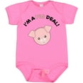 thumbnail image 3 of Inktastic I'm a Pig Deal Cute Pig Pun Boys or Girls Baby Bodysuit, 3 of 5