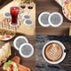 thumbnail image 2 of Posavasos Con Espejo De Cristal De 4 Uds., 4X4 Pulgadas, Copa De Diamante Triturado, Decoración De Mesa Para Restaurante, Cocina, Bar, Mesa De Comedor Moyic HA036093-00, 2 of 6